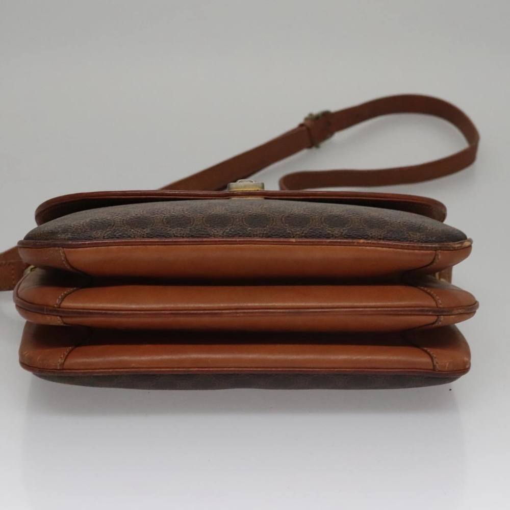 CELINE Macadam Canvas Shoulder Bag PVC Leather Brown Auth 108734 - Picture 5 of 16